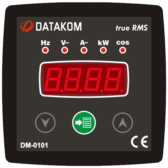 DATAKOM DM-0101 Мультиметр, 1 фаза, 72x72 мм