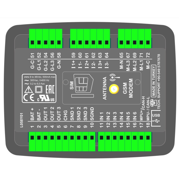 DATAKOM D-200-MK2 MPU Многофункциональный контроллер генератора