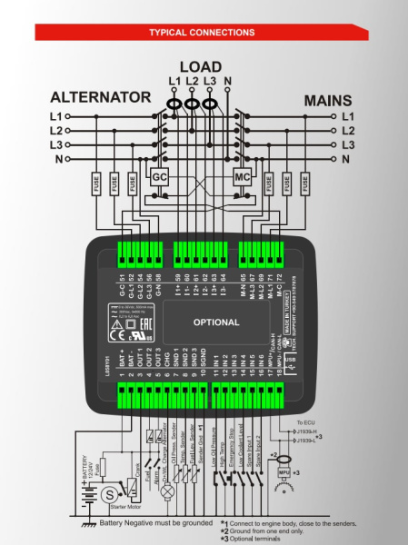 DATAKOM D-200-MK2 MPU Многофункциональный контроллер генератора