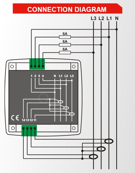 DATAKOM DKM-401 Мультиметр, 96x96 мм