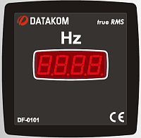 DATAKOM DF-0101 Частотометр, 1 фаза, 72x72 мм