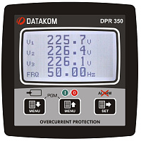 DATAKOM DPR-350 Сетевой анализатор c многофункциональным реле защиты, ист. питания 19-150VDC