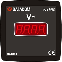 DATAKOM DV-0101 Вольтметр, 1 фаза, 96x96 мм, изолированный источник питания