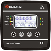 DATAKOM DFC-0124 Контроллер компенсации реактивной мощности, 128x64 B&W дисп, 144x144 мм, 12 шагов + RS485 + SVC