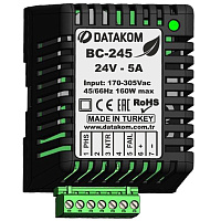 DATAKOM BC-245 (24V/5A, DIN rail) Зарядное устройство аккумулятора / Стабилизированный блок питания
