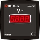 DATAKOM DV-0101 Вольтметр, 1 фаза, 72x72 мм
