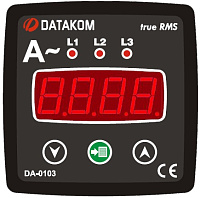 DATAKOM DA-0103 Амперметр, 3 фазы, 72x72 мм
