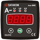 DATAKOM DA-0103 Амперметр, 3 фазы, 72x72 мм
